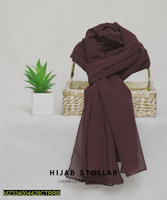 1 Pc Chiffon Plain Hijab