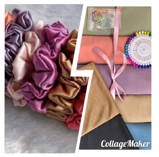 Multicolor Chiffon Georgette Hijab Set - 3 Pcs, Plain Design